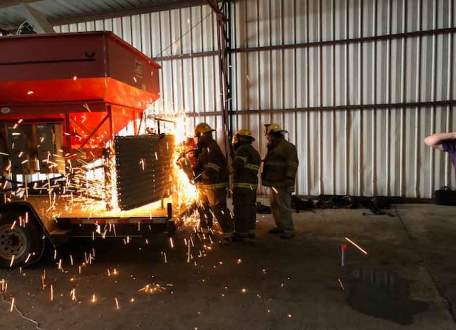 Grain bin entrapment safety rescue training